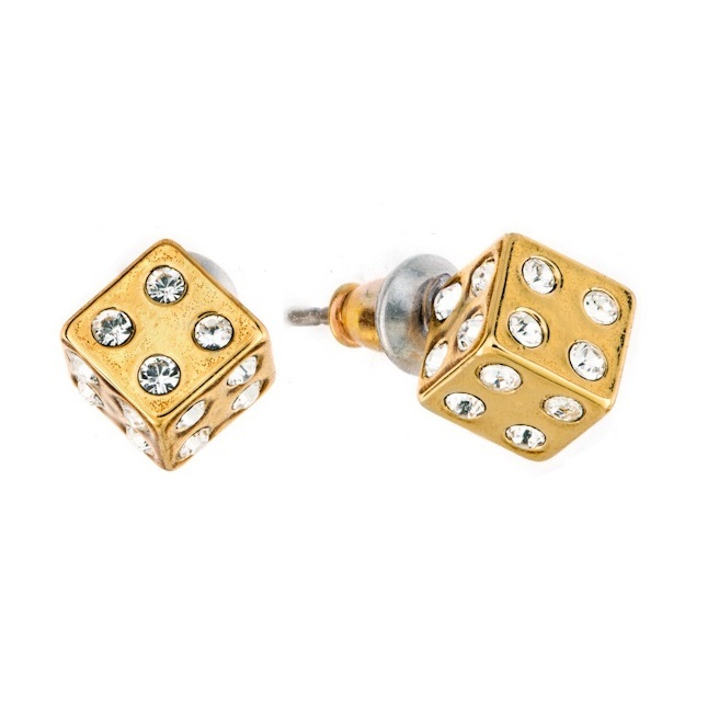

Серьги Colibra кубики с кристаллами Swarovski в позолоте 24 карата P4414Au