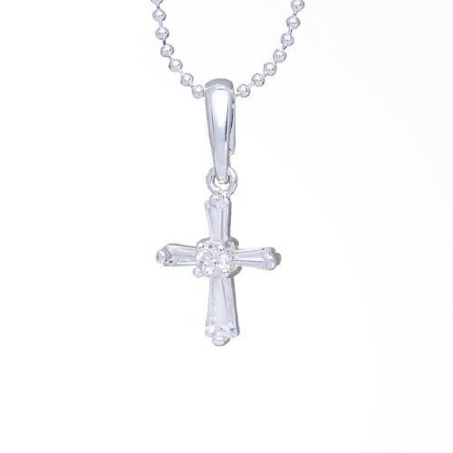 

Подвеска Karpinski крестик с кристаллами Swarovski в серебряном покрытии C11452Ag, длина 49 см