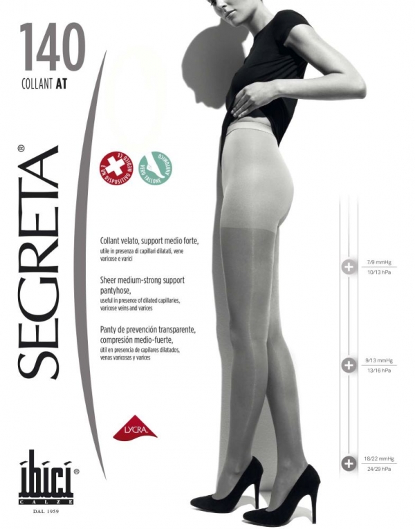 

Компрессионные колготки Segreta Classic Collant 140 den 1 класс nature 5