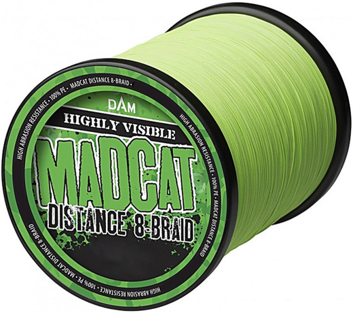 

Шнур рыболовный DAM MADCAT DISTANCE 8-Braid 990 м 115 LB 0.50 мм Green