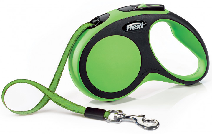 

Поводок - рулетка 3 м до 12 кг flexi New COMFORT Tape Leash XS зеленая Flexi BGL-FL-317