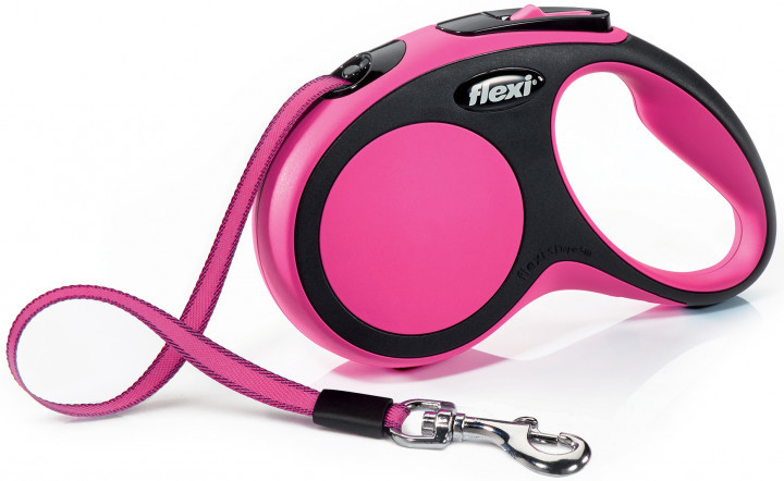 

Поводок - рулетка лента 5 м до 15 кг COMFORT Tape Leash S розовая Flexi BGL-FL-322