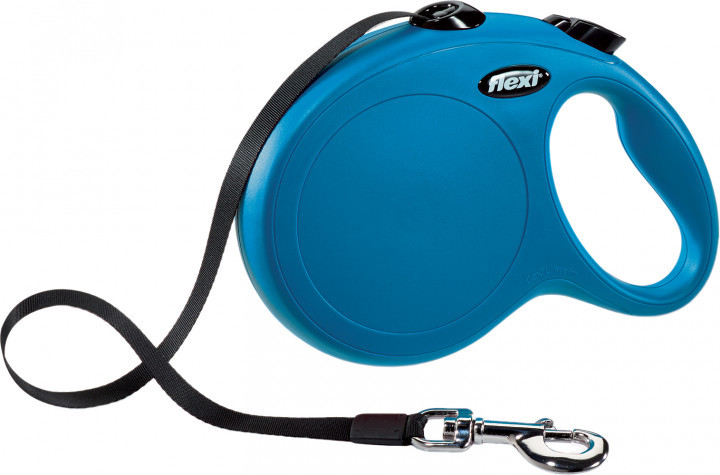 

Поводок - рулетка для собак 8 м до 50 кг flexi New CLASSIC Tape Leash L синяя Flexi BGL-FL-132