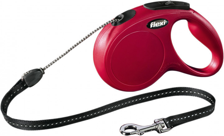 

Поводок - рулетка трос 8 м до 12 кг New CLASSIC, Cord Leash S красная Flexi BGL-FL-31