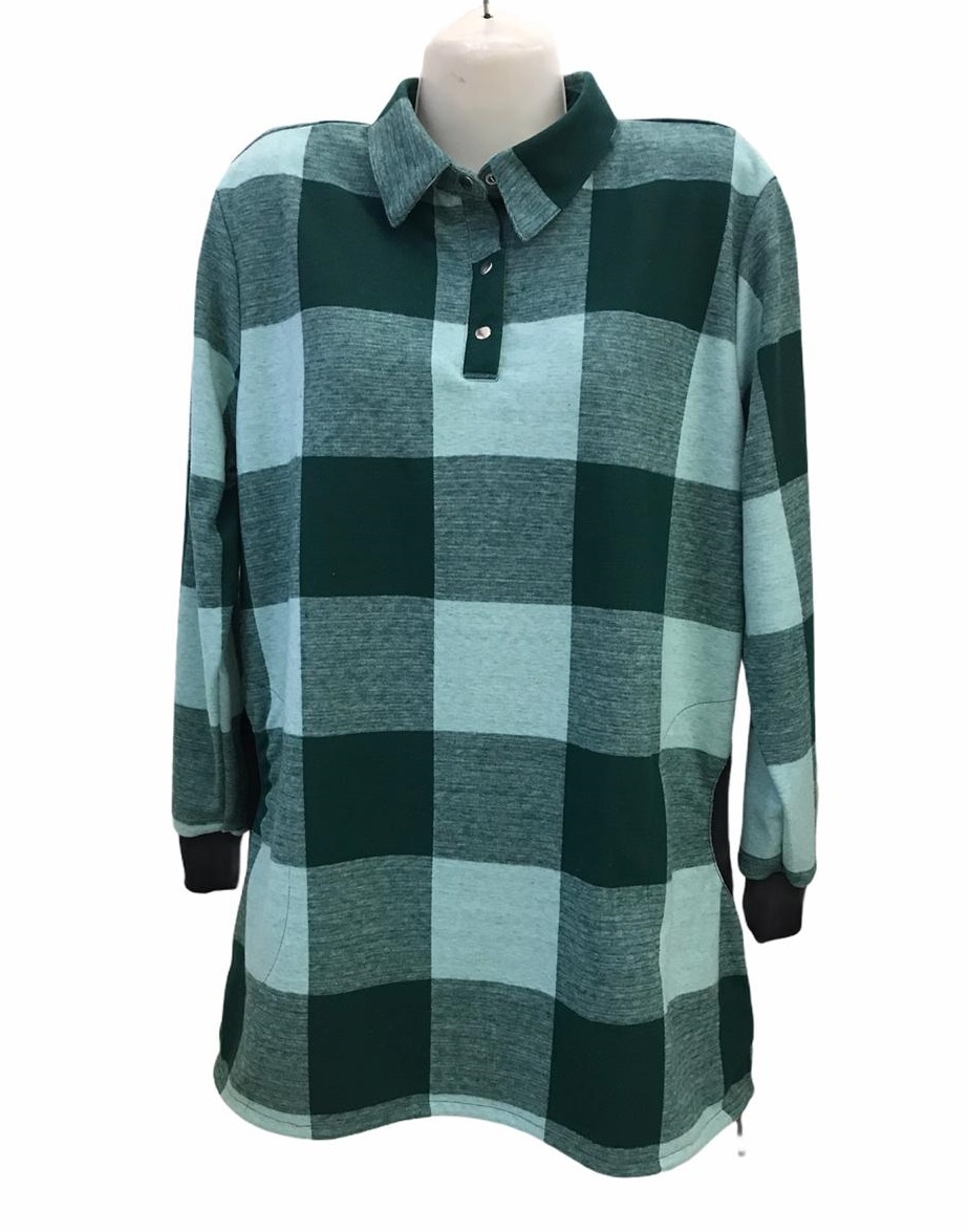 

Женская туника Lady Look на заклепках, в клетку 106 мятный 52