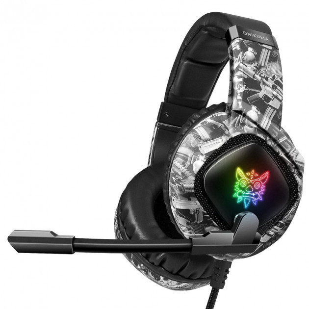 

Наушники игровые ONIKUMA Gaming LED K19 Gray Camouflage