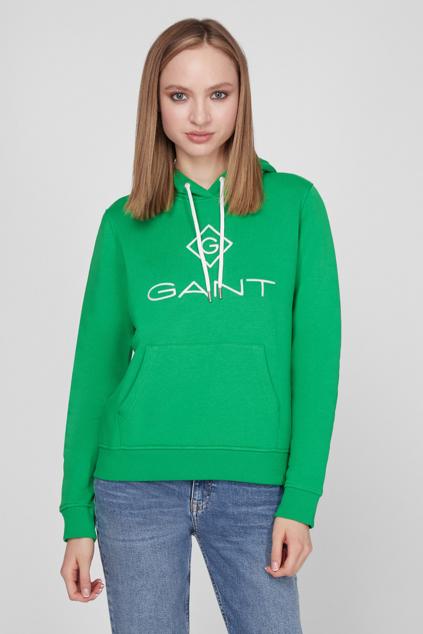 

Женское зеленое худи LOCK UP SWEAT HOODIE Gant S 4204681