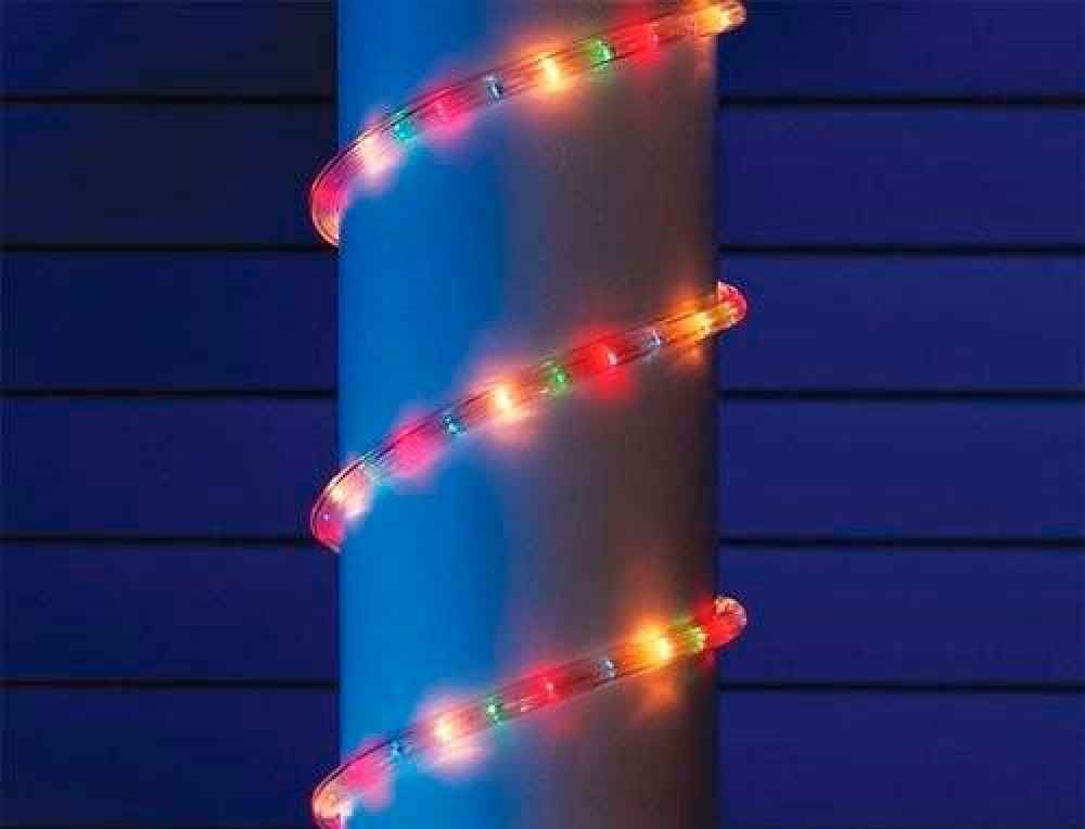 

Уличная Герметичная Светодиодная гирлянда Дюралайт "Rope Light" Starlight, 10 метров Цветная Мульти, 180 LED прозрачный селикон