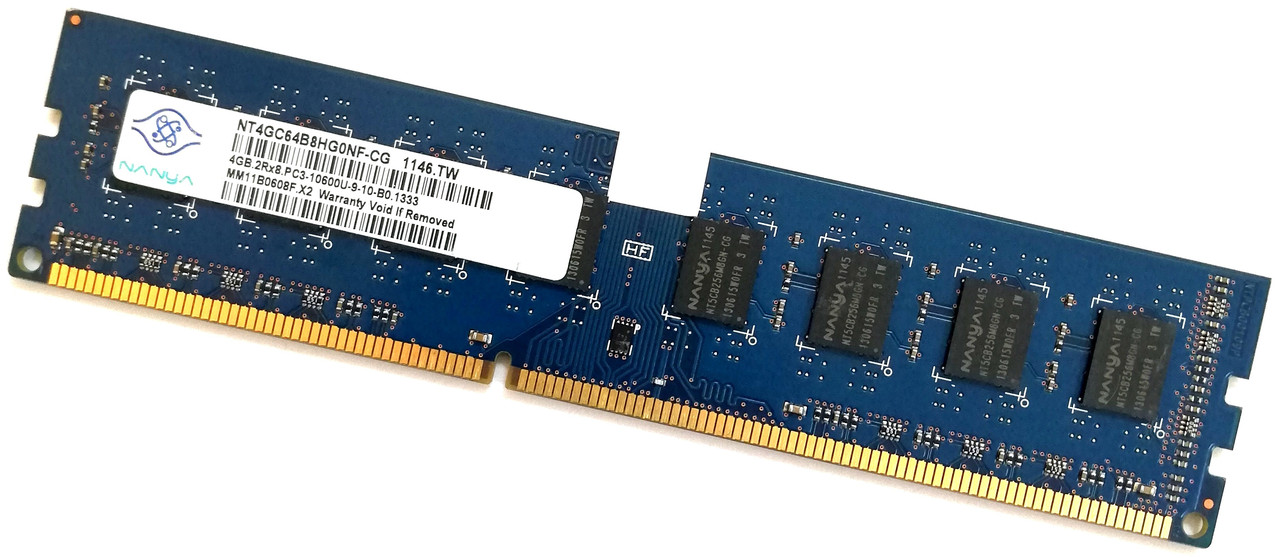 Оперативная память Nanya DDR3 4Gb 1333MHz PC3-10600U 2R8 CL9 ...