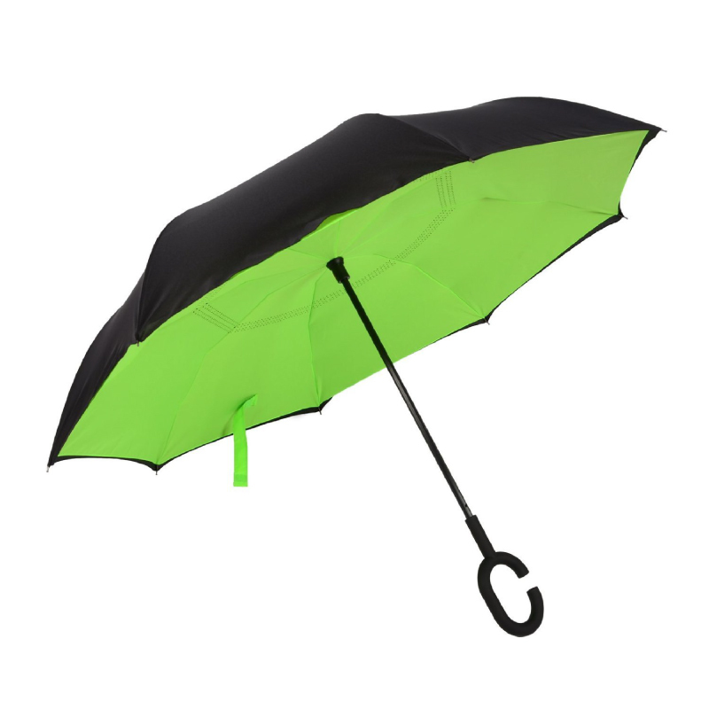 

Зонт обратного сложения наоборот Up-Brella умный антизонт (смарт зонт) Салатовый