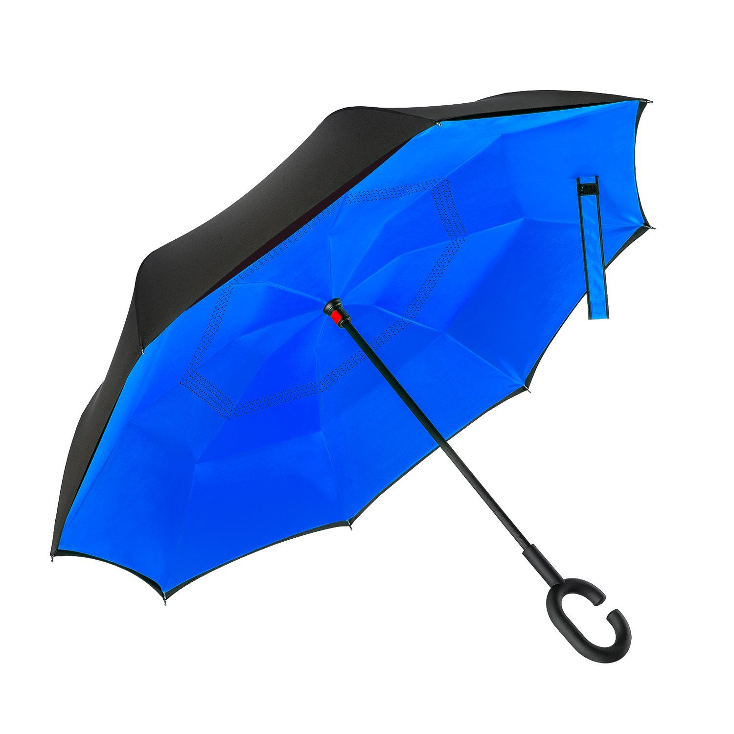 

Зонт обратного сложения наоборот Up-Brella умный антизонт (смарт зонт) Синий