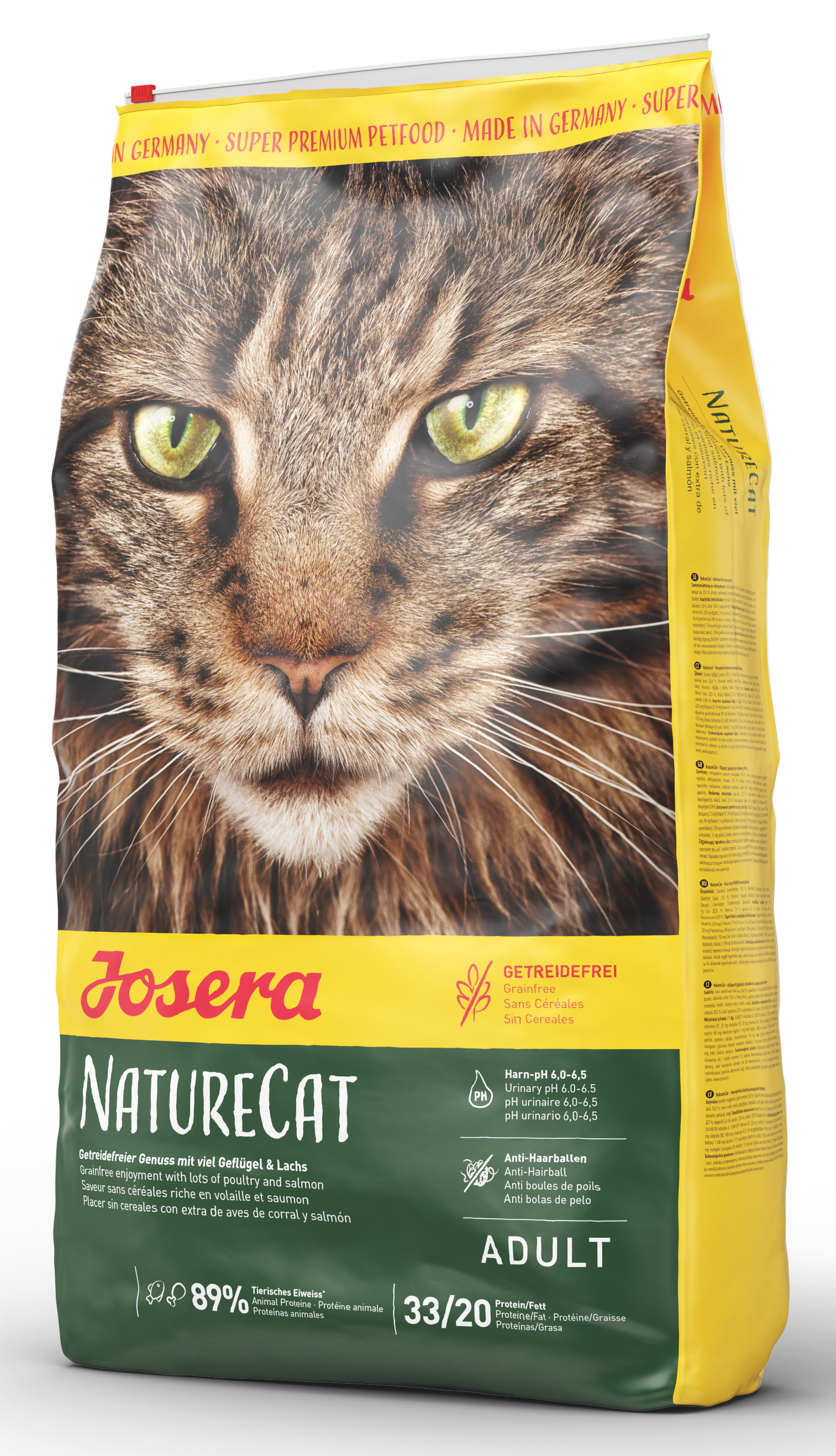 

Сухий Корм JOSERA NATURECAT без зернових та з додатковою порцією смачного м’яса птиці та лосося 4.25 кг