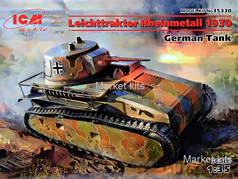 

Немецкий легкий танк Leichttraktor Rheinmetall 1930 года (100% новые модели) 1:35 ICM (ICM35330)