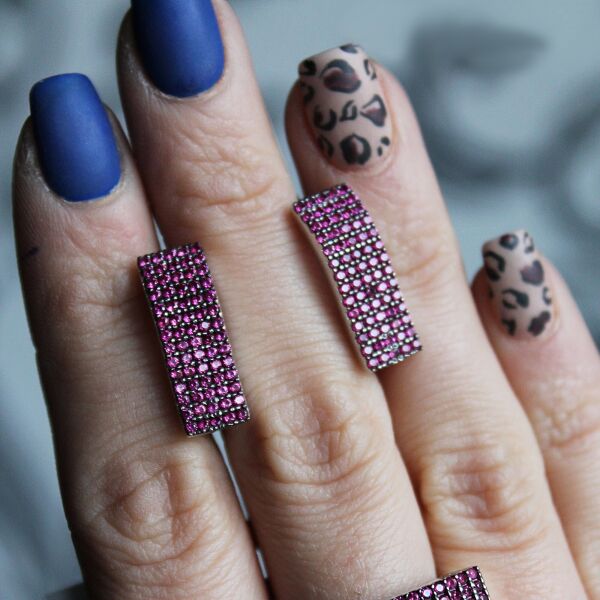

Серебряные серьги "Amethyst Wawe"
