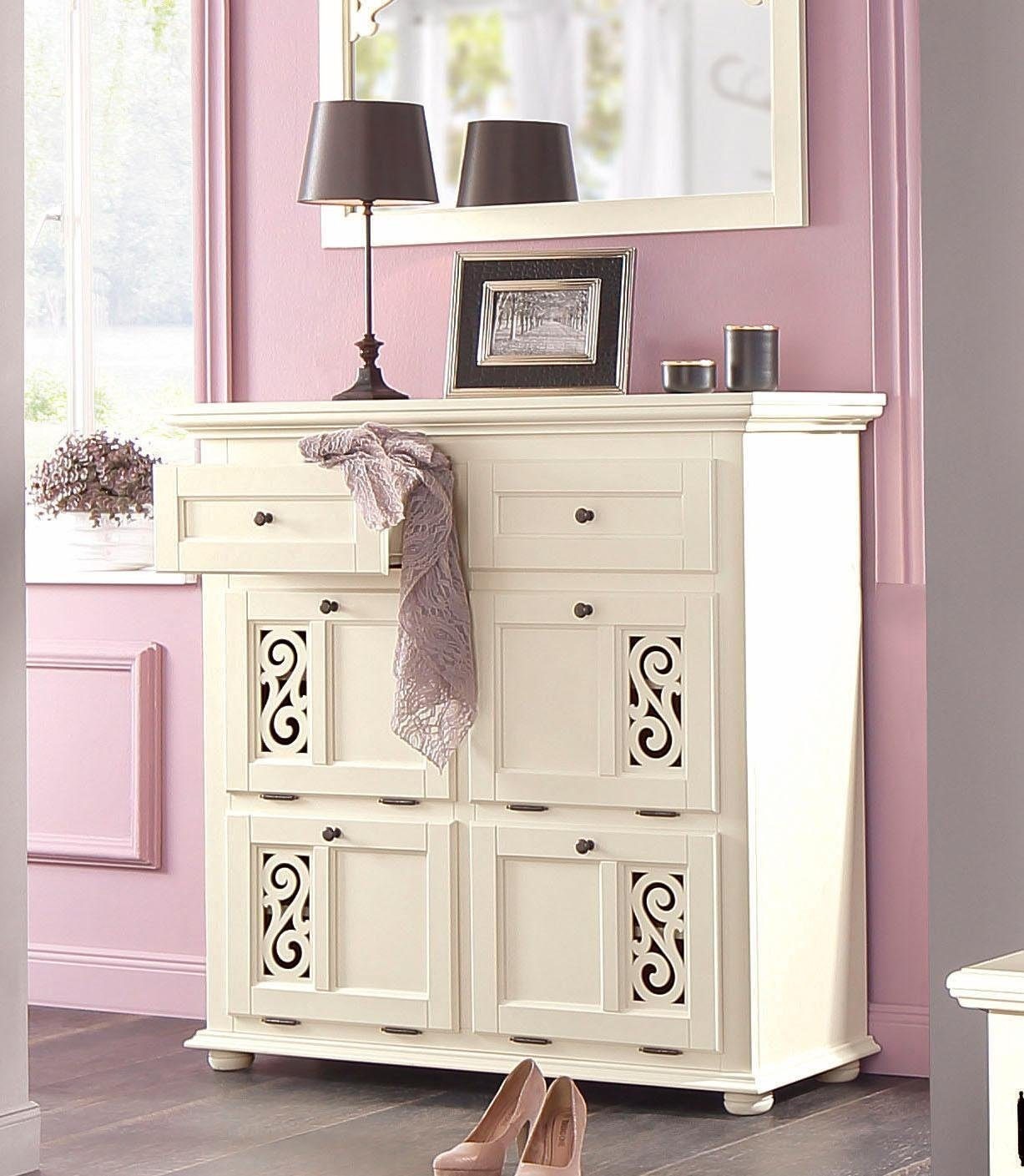 

Комод, Arabesk, 1150*390*1150, CREAM,комод под обувь, 4 двери 2 ящика