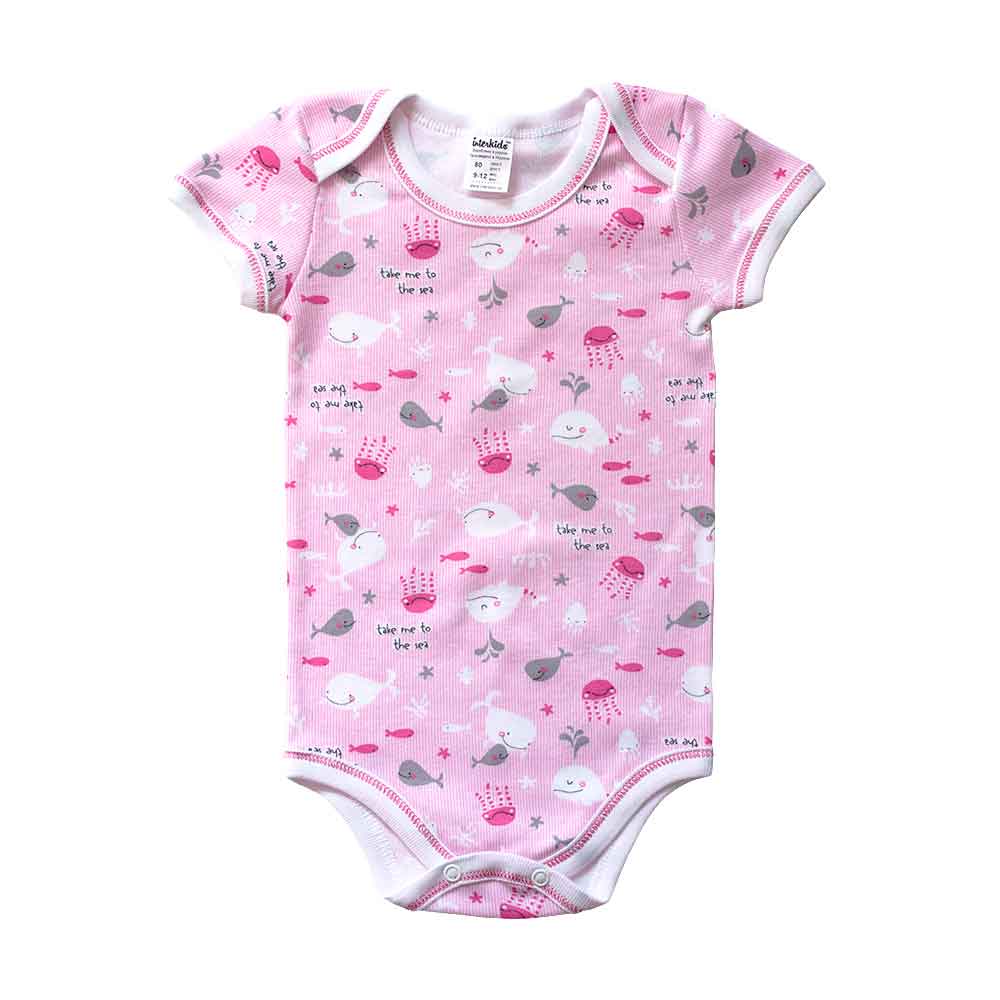 

Боди Interkids Киты 1,5 года 86 см Розовый 2647