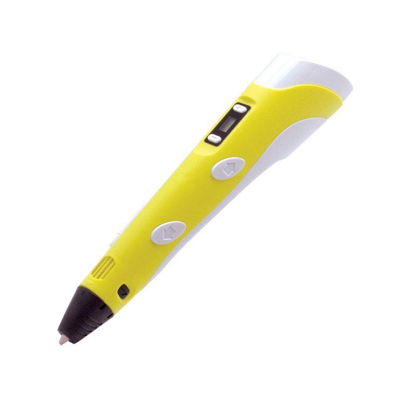

3д ручка smart с lcd дисплеем 3d pen-2 желтая