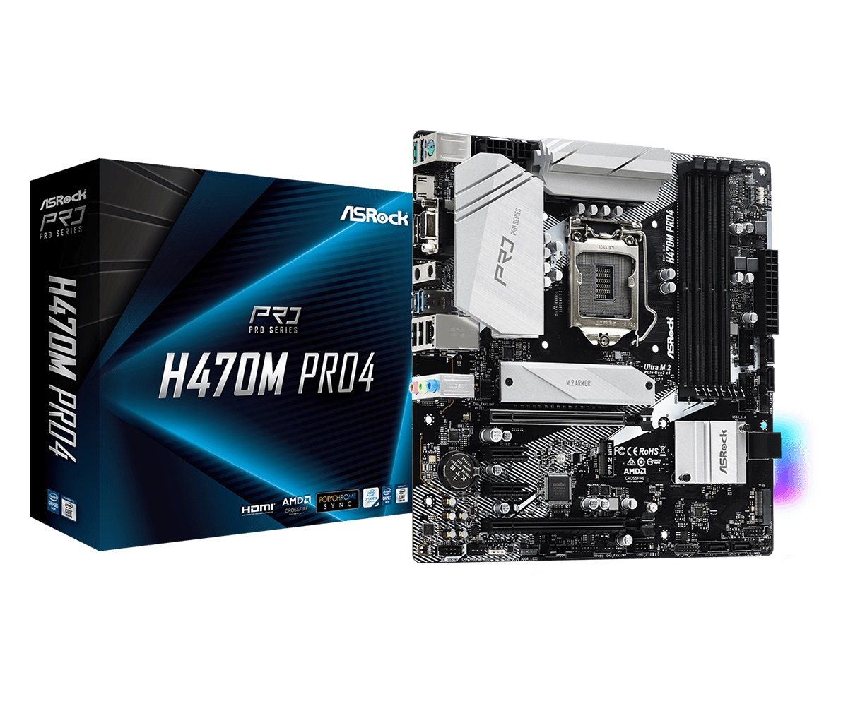 

Материнская плата ASRock H470M Pro4 Socket 1200