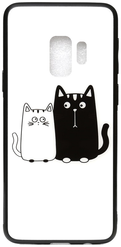 

Панель TOTO Cartoon Print Glass Case для Samsung Galaxy S9 Cats White/Black