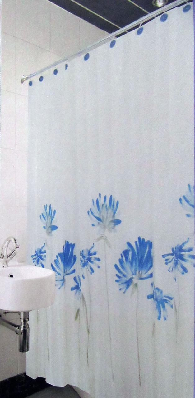 

Шторка для ванной и душа Arya Blue Daisy 180*180 см арт.1353006