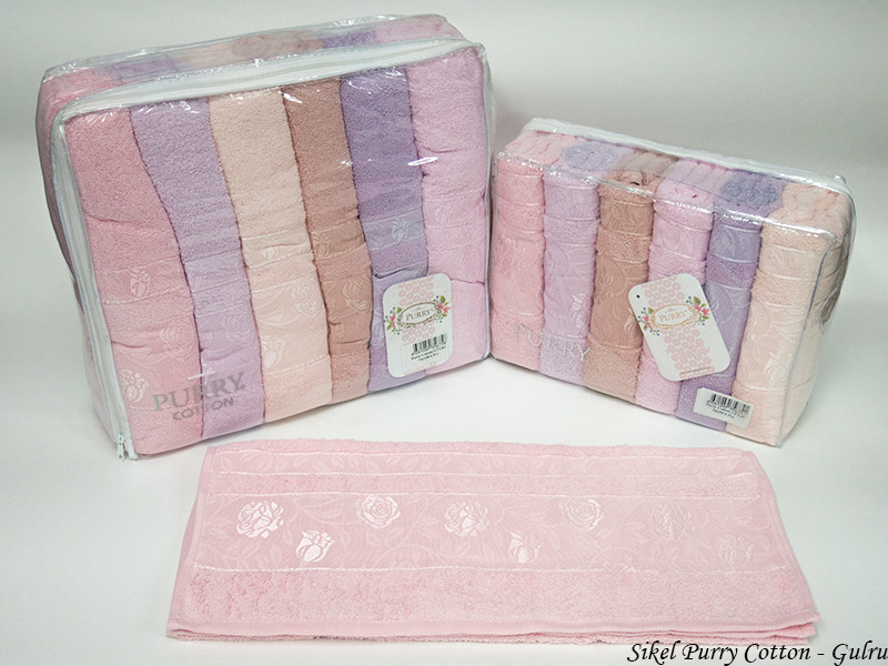 

Набор полотенец для тела Purry Cotton 70*140 см махровые банные Gulru 6шт