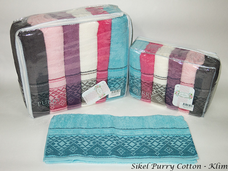 

Набор полотенец для лица Purry Cotton 50*90 см махровые банные Klim 6шт