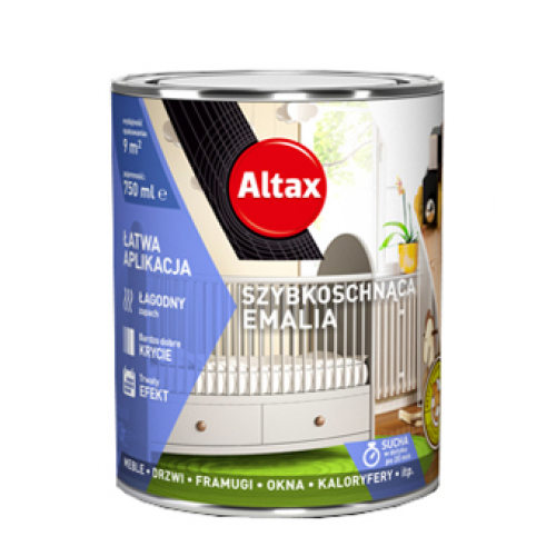 

Быстросохнущая эмаль Altax Szybkoschnaca emalia для внутренних работ белая глянцевая