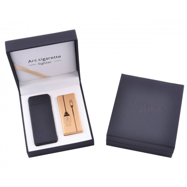 

Электроимпульсная зажигалка в подарочной коробке Arc Cigarette №HL-107 Black матовая