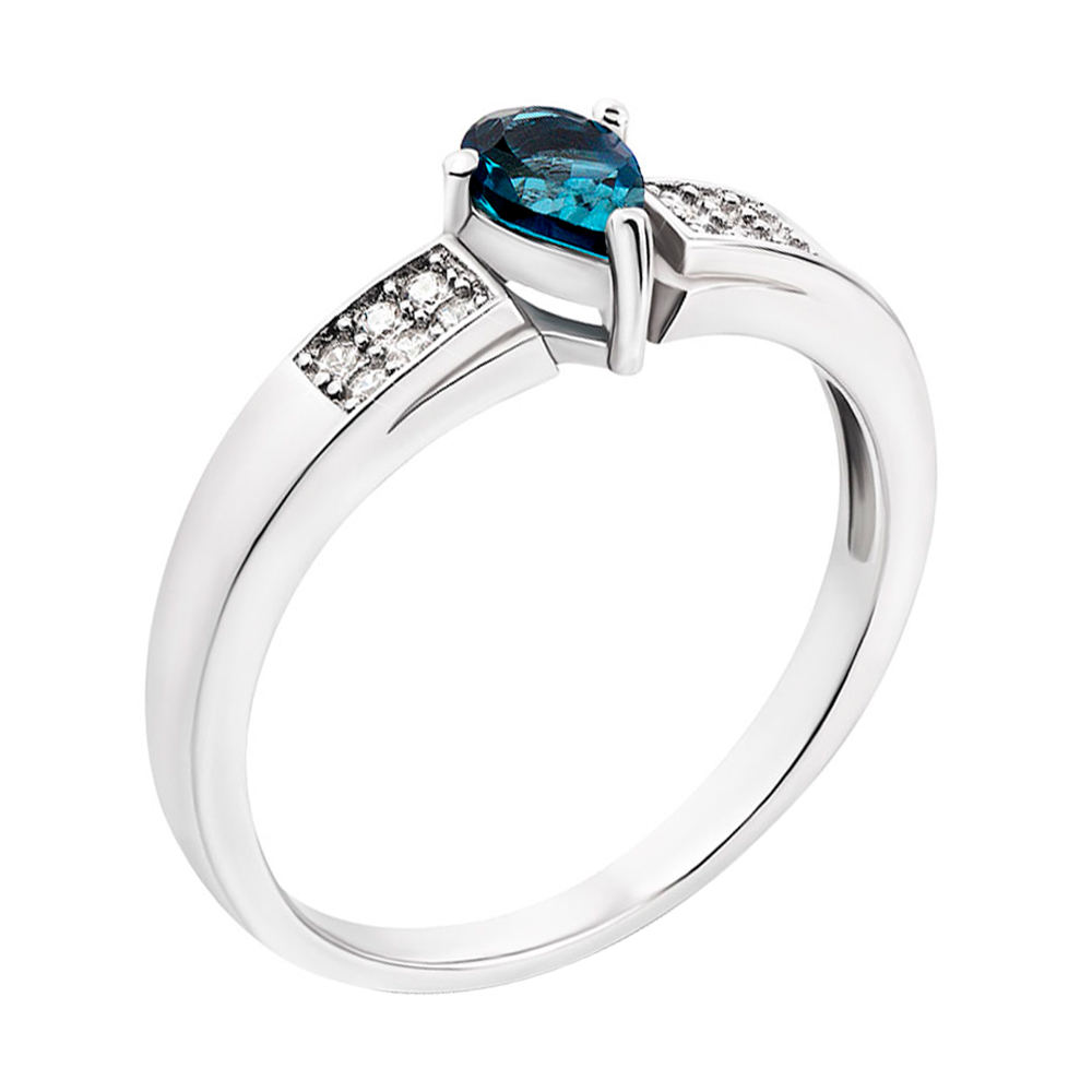 

Серебряное кольцо с топазом 000132145 18.5 размера