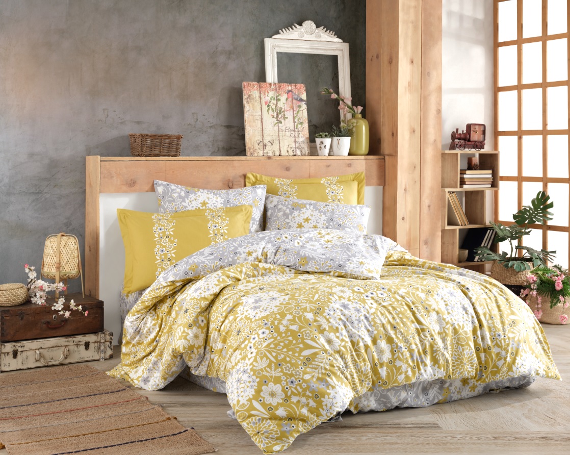 

Комплект постельного белья Hobby Poplin Ancelica 200x220 Горчичный