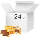 Упаковка шоколаду Roshen Lacmi Молочний з арахісом і шматочками солоної карамелі 90 г х 24 шт. (4823077629310) - зображення 1