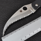 Нож складной керамбит SPYDERCO Civilian С12GS (длина: 23.0см, лезвие: 10.5см), черный - изображение 6