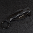 Нож складной керамбит FOX 478 (длина: 18.5см, лезвие: 7.5см), черный - изображение 6