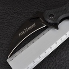Нож складной керамбит FOX 478 (длина: 18.5см, лезвие: 7.5см), черный - изображение 7