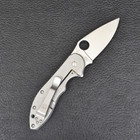 Нож складной Spyderco Domino Titan (длина: 19см, лезвие: 8см), silver - изображение 5