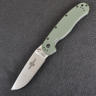 Нож складной Ontario RAT-1 (длина: 219мм, лезвие: 84мм, сатин), olive drab 8848OD - изображение 2