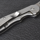 Нож складной Spyderco Domino Titan (длина: 19см, лезвие: 8см), silver - изображение 7