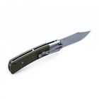Нож складной Ganzo G7472 (длина: 210мм, лезвие: 92мм, сатин), зеленый - изображение 2