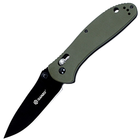 Нож складной Ganzo G7393 (длина: 205мм, лезвие: 87мм, черное), зеленый - изображение 1