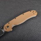 Нож складной Ontario RAT-1 (длина: 219мм, лезвие: 84мм, чёрное), коричневый 8846CB - изображение 5