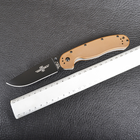 Нож складной Ontario RAT-1 (длина: 219мм, лезвие: 84мм, чёрное), коричневый 8846CB - изображение 11