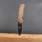 Нож складной Ontario RAT-1 (длина: 219мм, лезвие: 84мм, чёрное), коричневый 8846CB - изображение 12