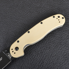 Нож складной Ontario RAT-1 (длина: 219мм, лезвие: 84мм, чёрное), tan 8846DT - изображение 5