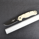 Нож складной Ontario RAT-1 (длина: 219мм, лезвие: 84мм, чёрное), tan 8846DT - изображение 12