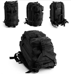 Армейский Тактический Рюкзак REEBOW 25 л Городской Туристический, черный (2013) - изображение 4