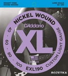 Струни для бас-гітар D'Addario EXL190 Nickel Bass XL Medium 4-String (40-100)