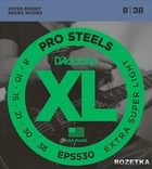 Струни для електрогітар D'Addario EPS530 XL ProSteels Extra Super Light (8-38)