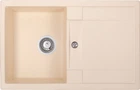 Кухонная мойка гранит GRANADO Valencia ivory (0704) + сифон одинарный для кухонной мойки Nova