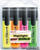 Набір текстових маркерів 4 шт Edding Highlighter 2 - 5 мм Кольорові (e-345/4/SE)
