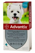 Капли Elanco (Bayer) Advantix (Адвантикс) от заражений экто паразитами для собак 4-10 кг 4 пипетки (5909997024066)